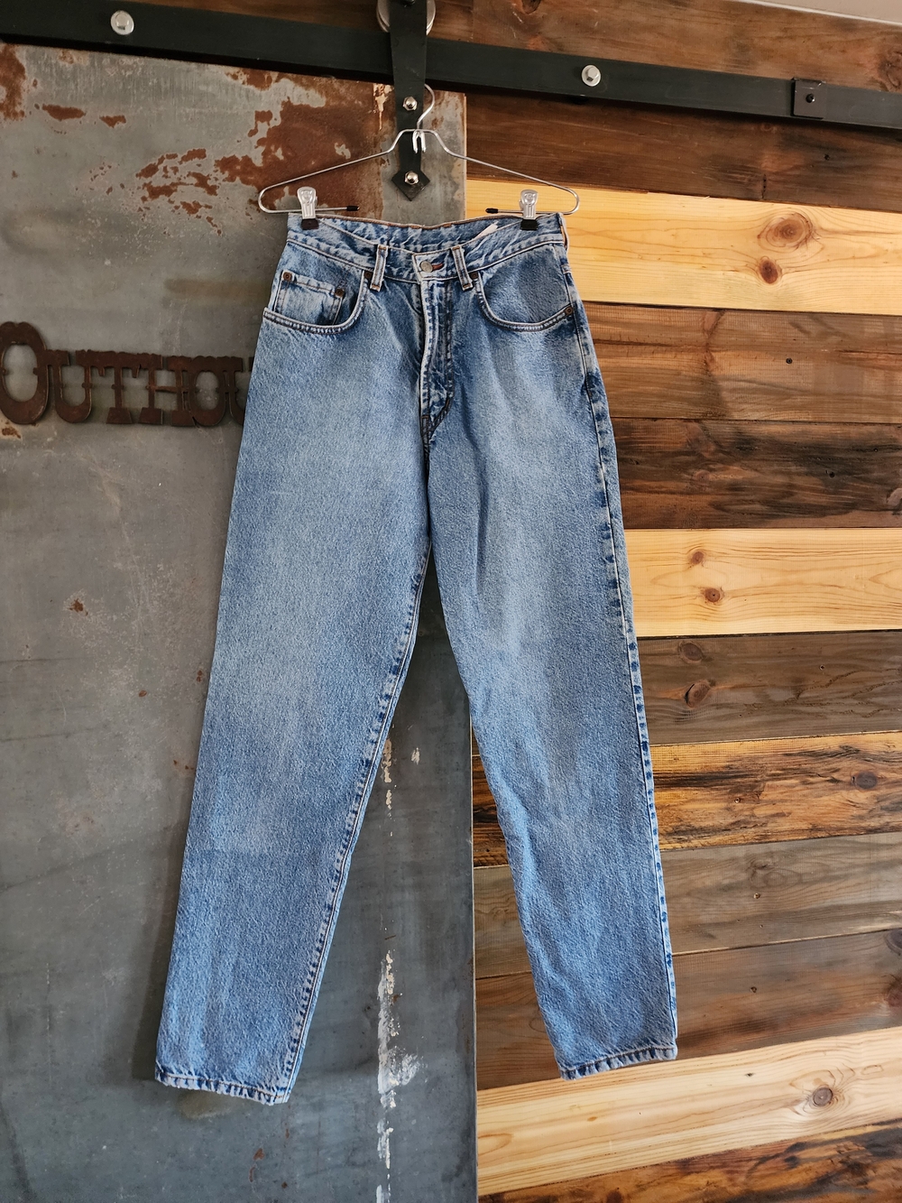 Vintage High-Waist Relaxed Lucky Jeans. Made In USA 100% Cotton